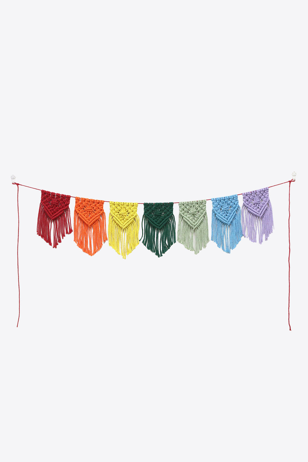 Rainbow Fringe Macrame Banner free shipping -Oh Em Gee Boutique