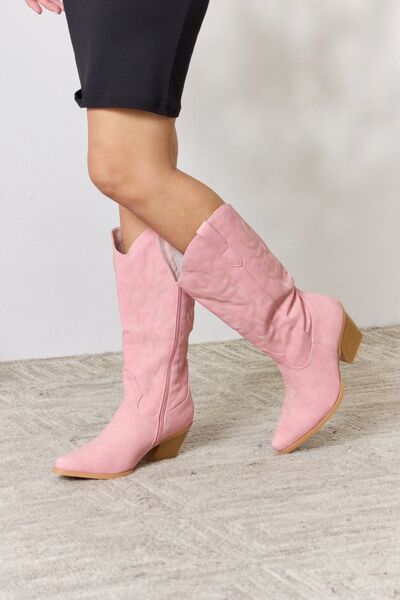 Forever Link Knee High Cowboy Boots free shipping -Oh Em Gee Boutique