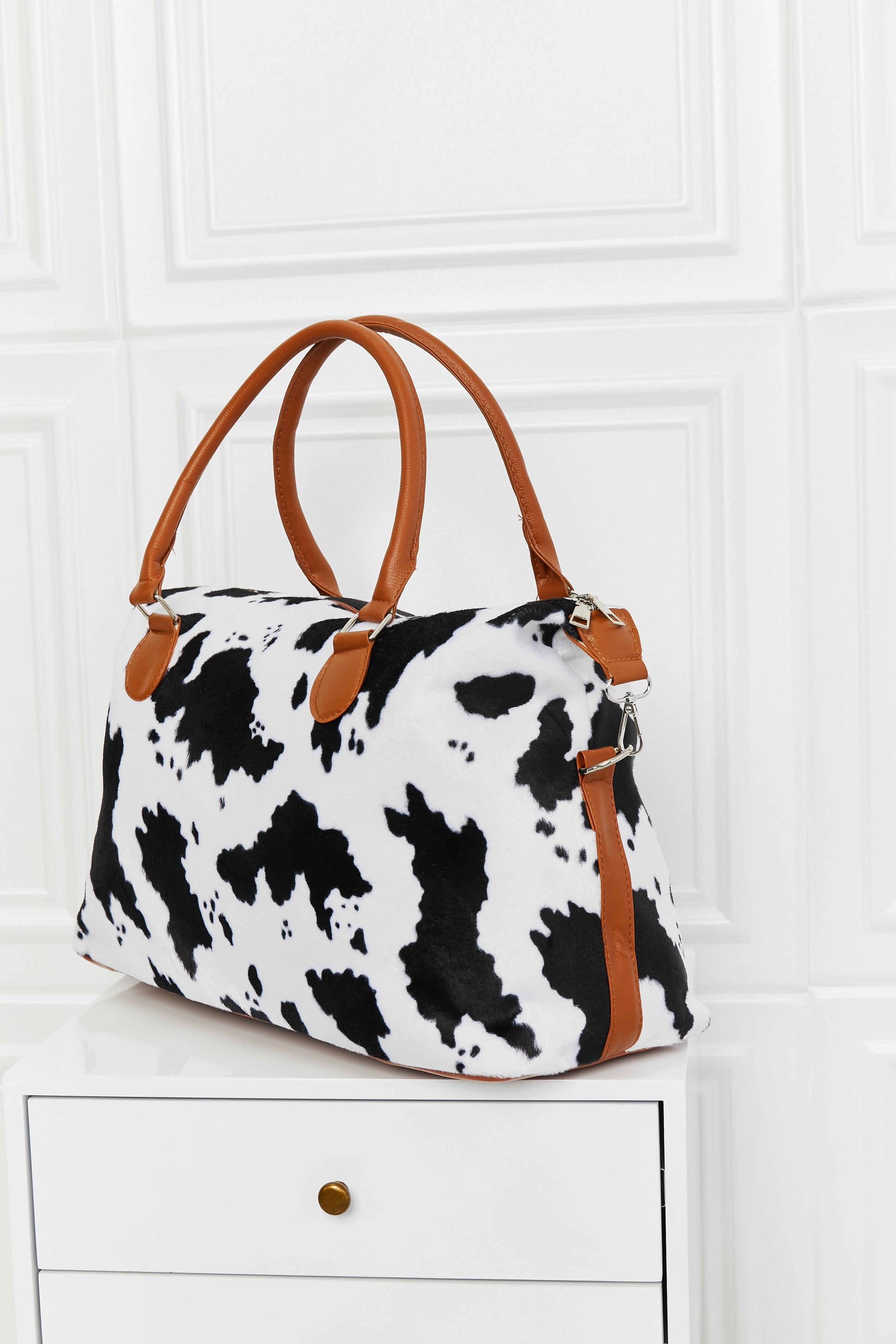 Animal Print Brushed Weekender Bag free shipping -Oh Em Gee Boutique