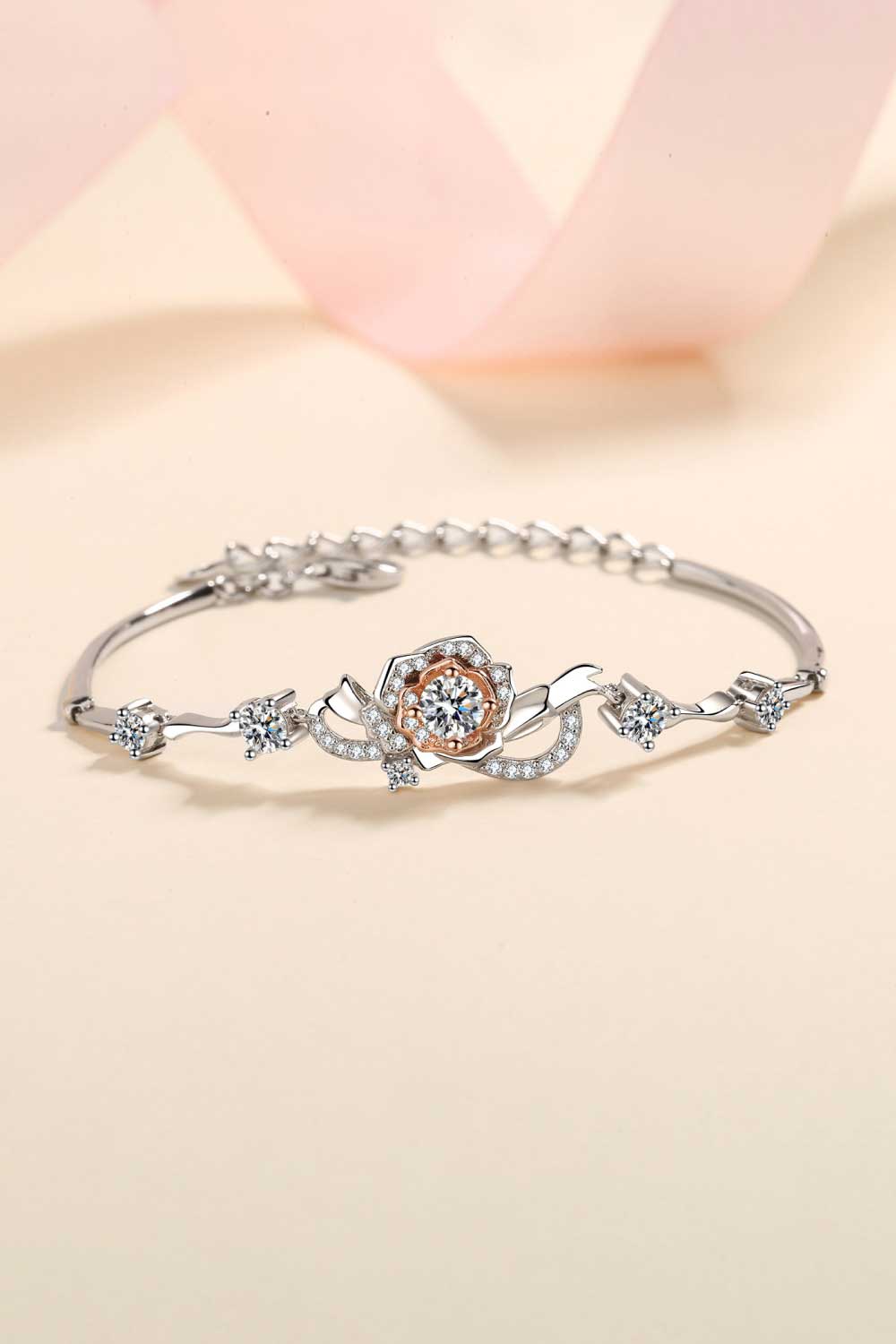 925 Sterling Silver Moissanite Bracelet free shipping -Oh Em Gee Boutique