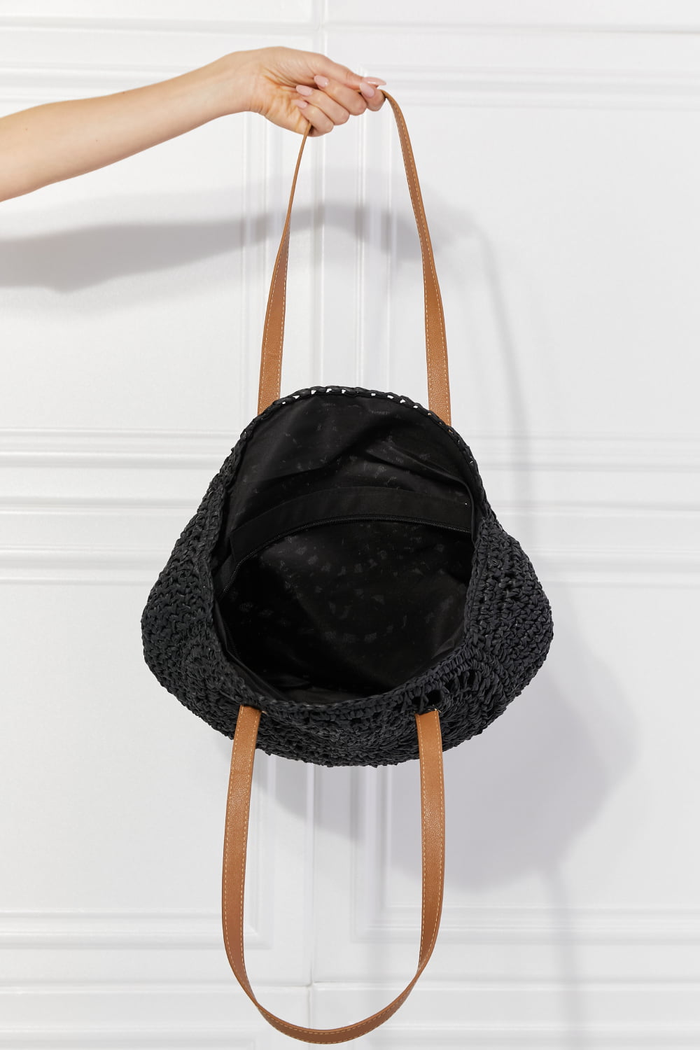 Justin Taylor C'est La Vie Crochet Handbag in Black free shipping -Oh Em Gee Boutique