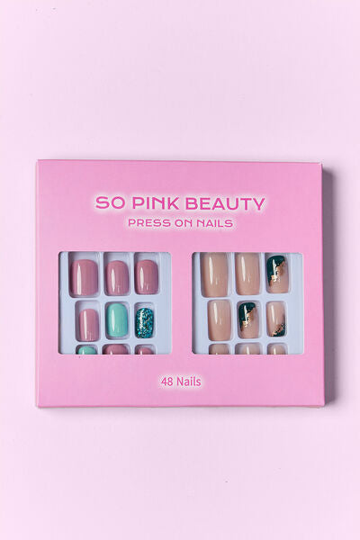 SO PINK BEAUTY Press On Nails 2 Packs free shipping -Oh Em Gee Boutique