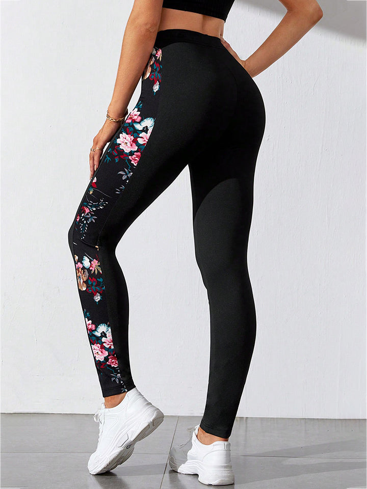 Floral Print Wide Waistband Pants free shipping -Oh Em Gee Boutique