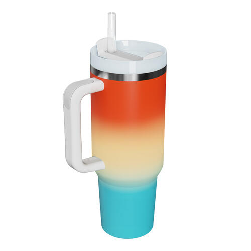 Gradient Multicolor Stainless Steel Tumbler free shipping -Oh Em Gee Boutique