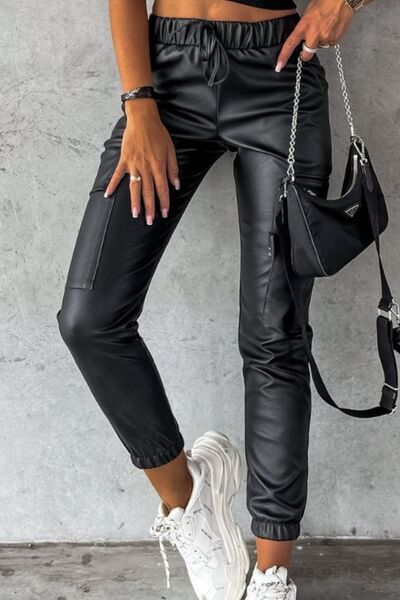 Drawstring Pants with Pockets free shipping -Oh Em Gee Boutique