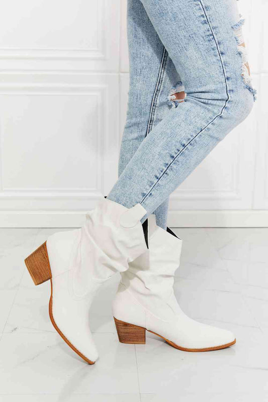 MMShoes Better in Texas Scrunch Cowboy Boots in White free shipping -Oh Em Gee Boutique