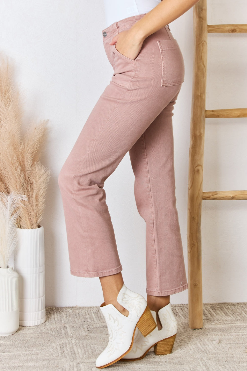 RISEN Full Size High Rise Ankle Flare Jeans free shipping -Oh Em Gee Boutique