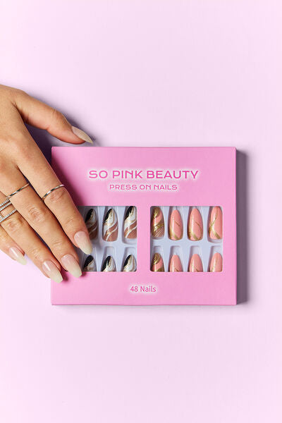 SO PINK BEAUTY Press On Nails 2 Packs free shipping -Oh Em Gee Boutique