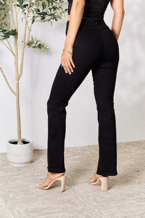 BAYEAS Slit Bootcut Jeans free shipping -Oh Em Gee Boutique
