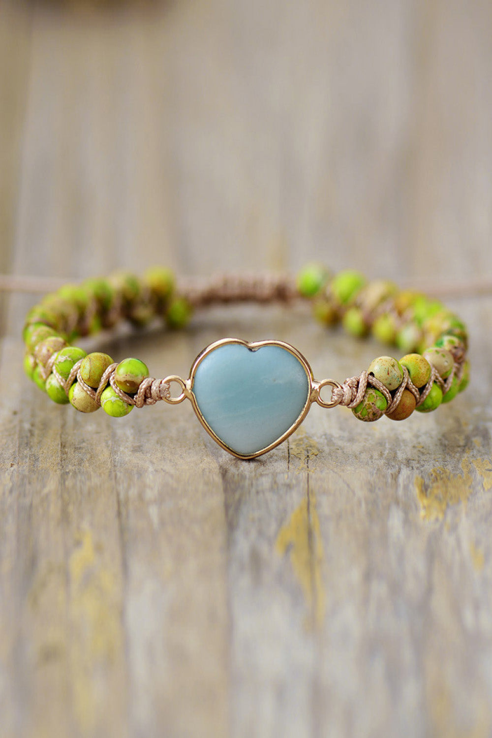 Handmade Heart Shape Natural Stone Bracelet free shipping -Oh Em Gee Boutique