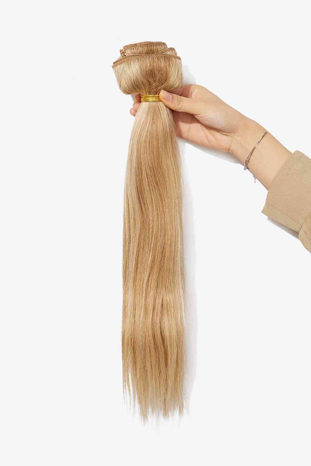 18" 200g #613 Straight Clip-in Hair Extensions Human Hair free shipping -Oh Em Gee Boutique