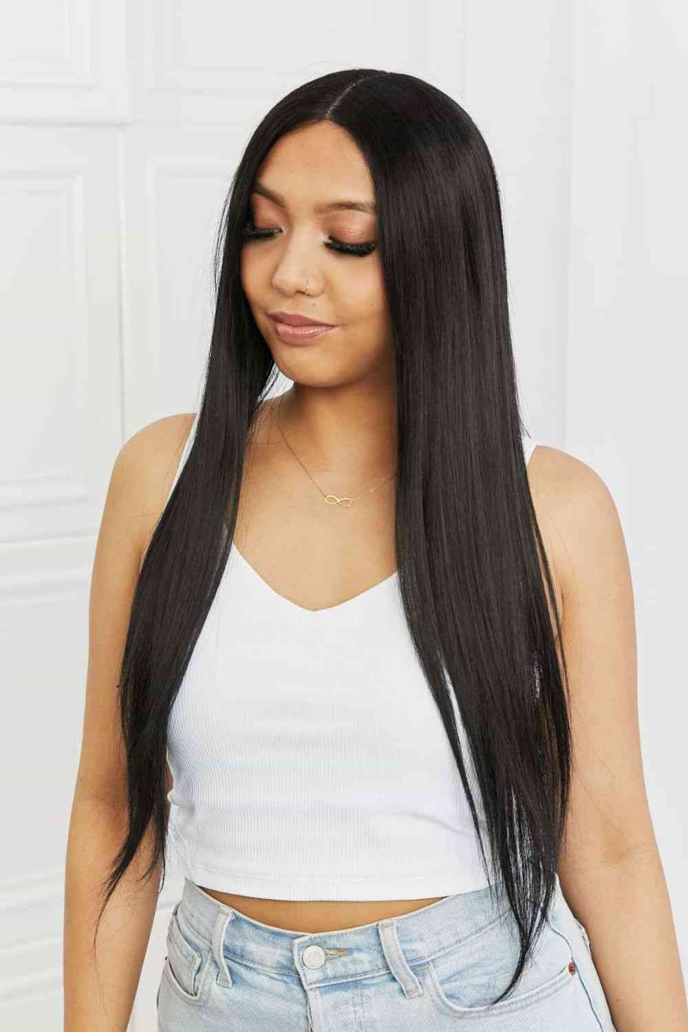 13*2" Long Lace Front Straight Synthetic Wigs 26" Long 150% Density free shipping -Oh Em Gee Boutique