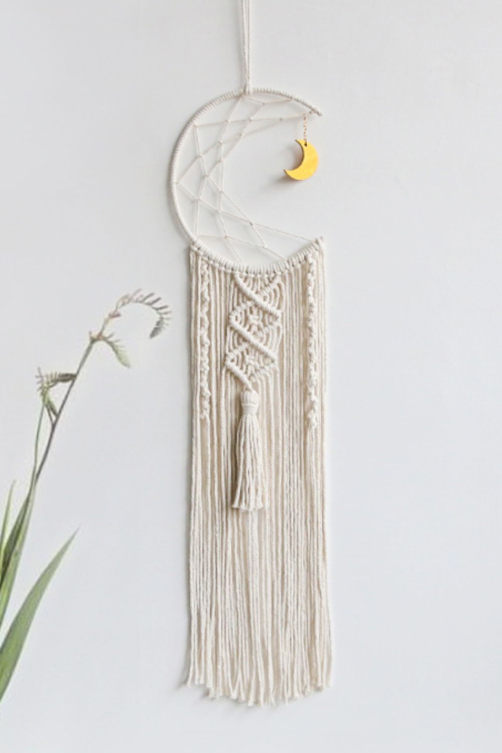 Bohemian Hand-Woven Moon Macrame Wall Hanging free shipping -Oh Em Gee Boutique