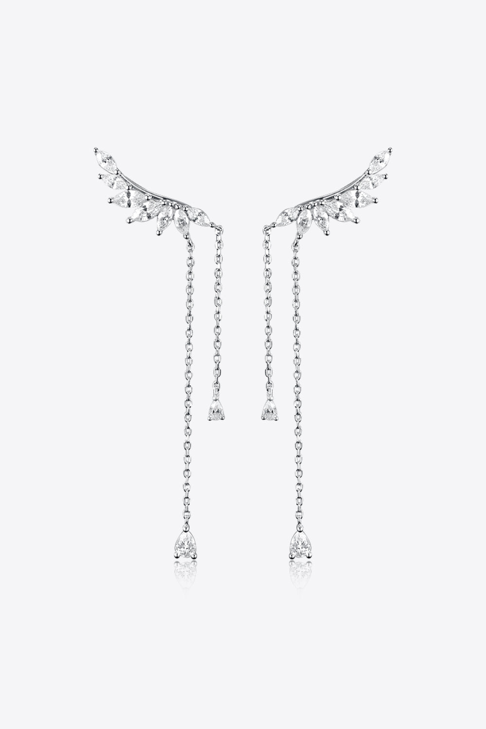 Platinum-Plated Crawl Earrings free shipping -Oh Em Gee Boutique