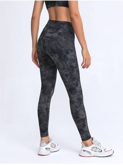 Double Take Wide Waistband Leggings with Pockets free shipping -Oh Em Gee Boutique