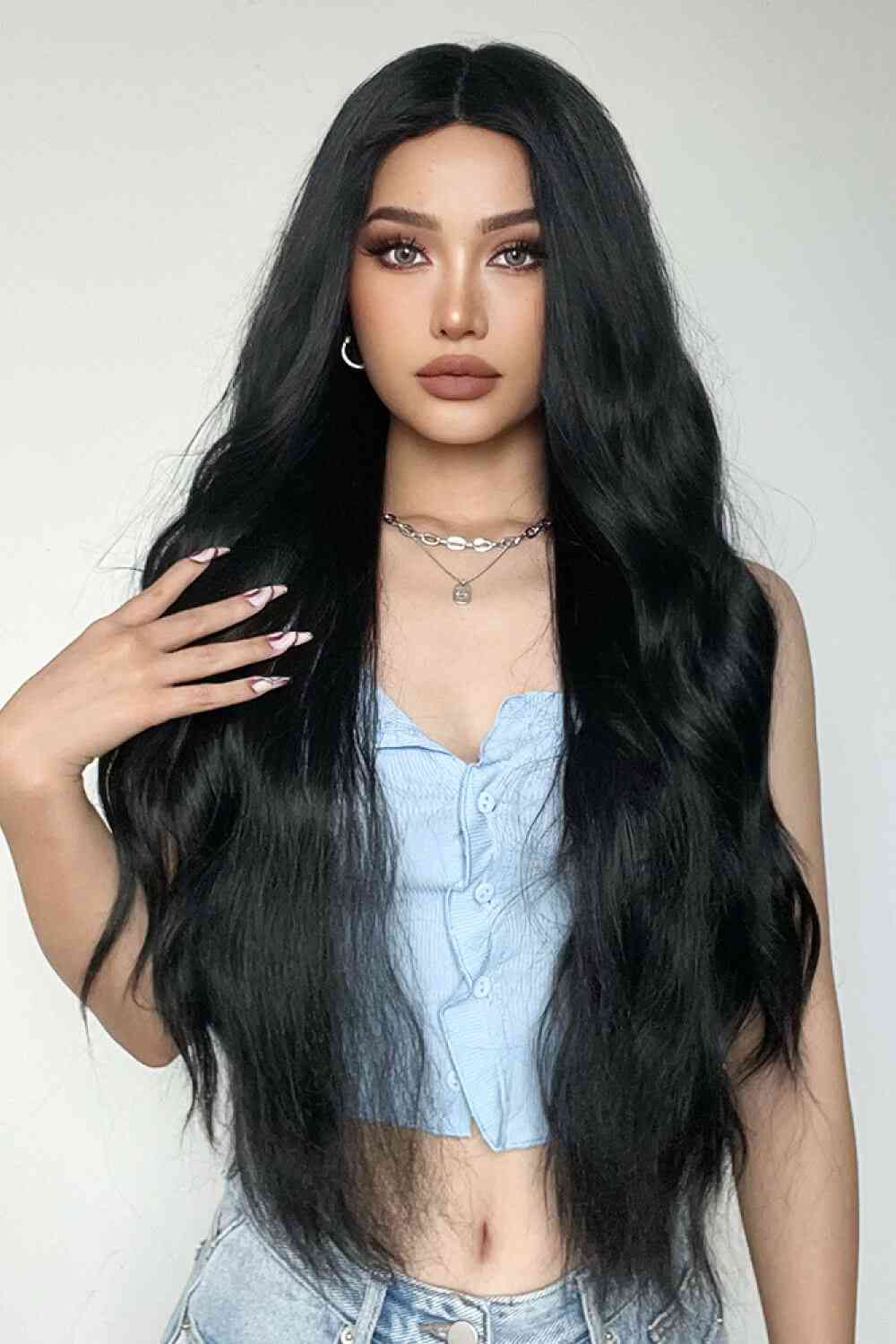 Full Machine Long Wave Synthetic Wigs 28'' free shipping -Oh Em Gee Boutique