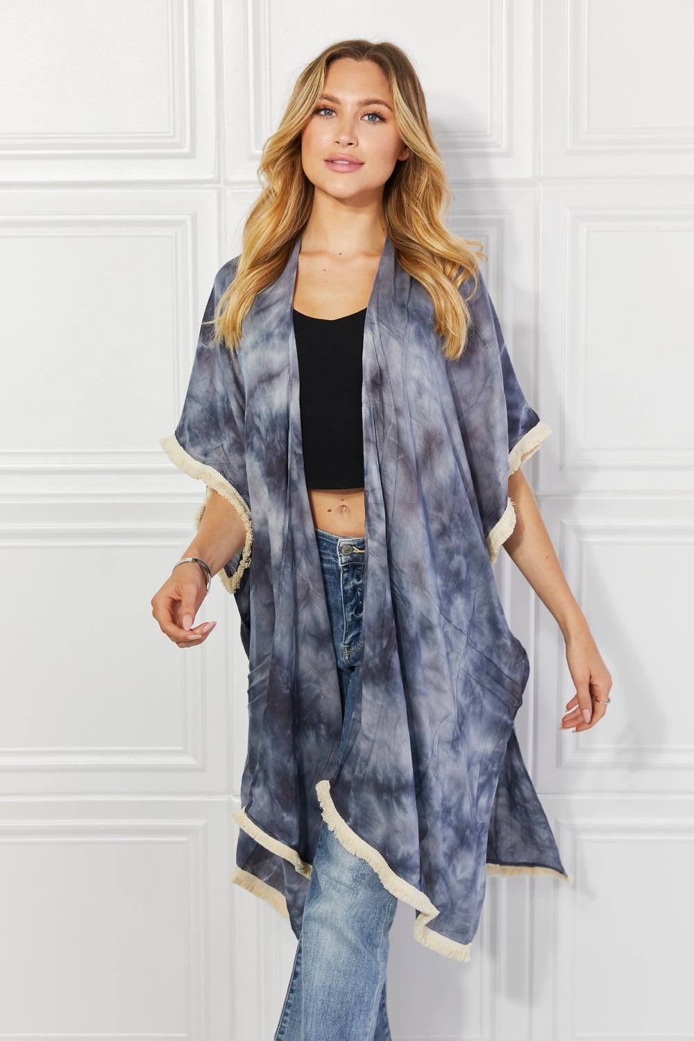 Justin Taylor Cloud Rush Swim Cover-Up Kimono free shipping -Oh Em Gee Boutique