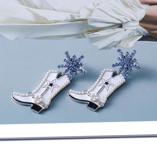 Boot Alloy Dangle Earrings free shipping -Oh Em Gee Boutique