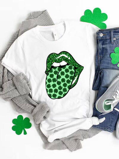 Saint Patrick's Day Round Neck T-Shirt free shipping -Oh Em Gee Boutique