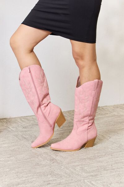 Forever Link Knee High Cowboy Boots free shipping -Oh Em Gee Boutique