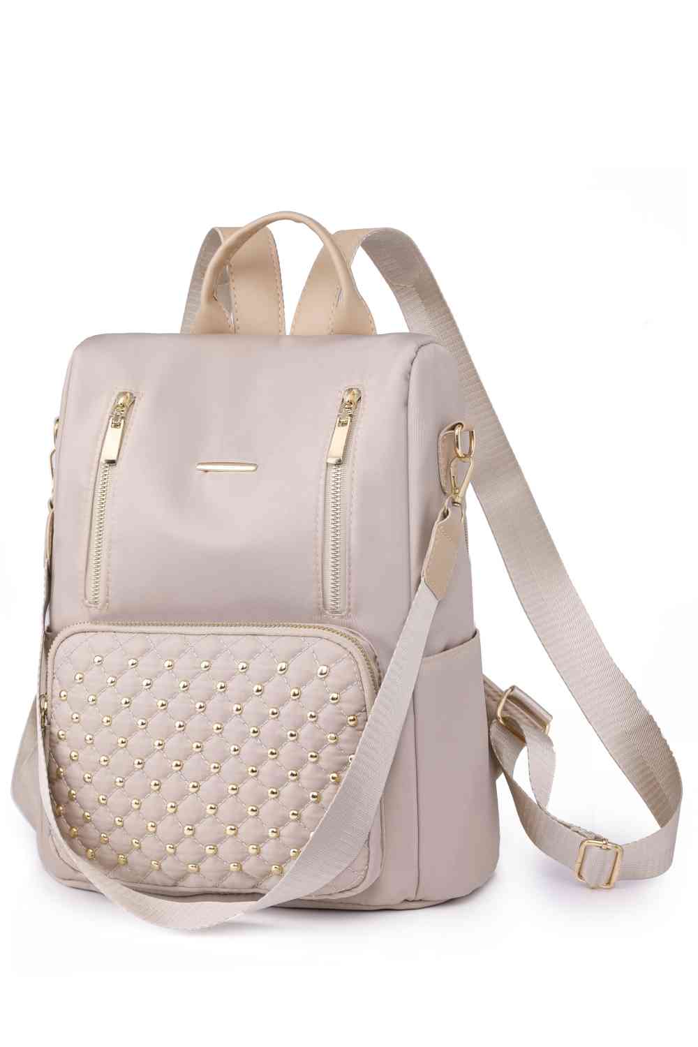 Zipper Pocket Beaded Backpack free shipping -Oh Em Gee Boutique