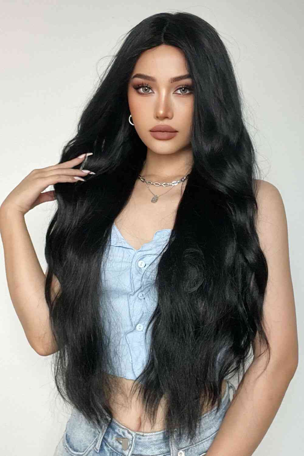 Full Machine Long Wave Synthetic Wigs 28'' free shipping -Oh Em Gee Boutique