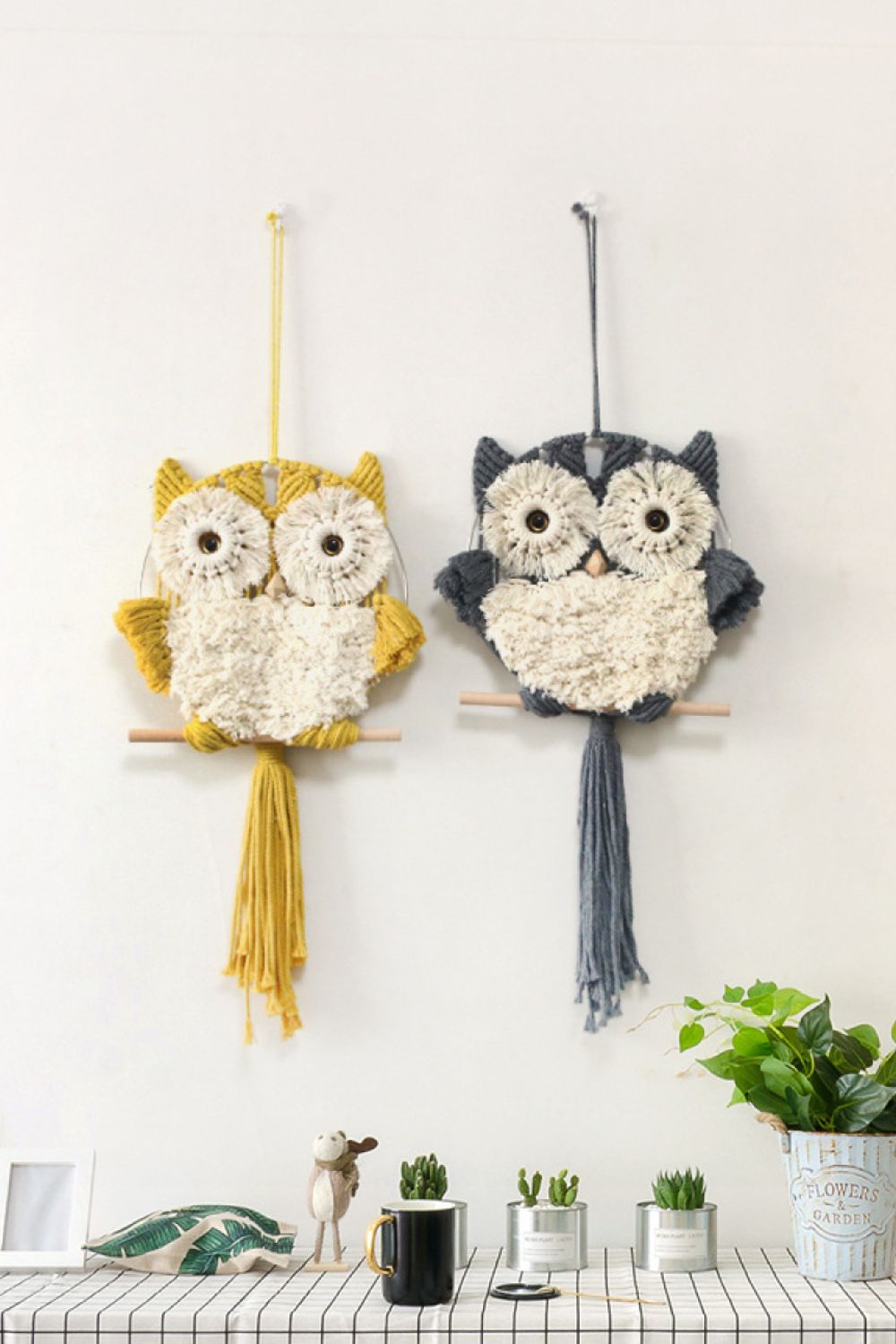 Hand-Woven Tassel Owl Macrame Wall Hanging free shipping -Oh Em Gee Boutique